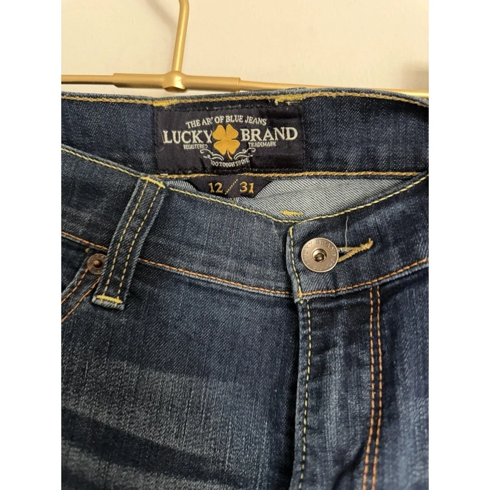 Lucky Brand‎ Womens Mid Rise Bootcut Jeans Dark Wash Size 12 31 Stretch Denim